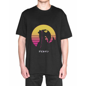 Anime Devil Man Printed Men's Short Sleeve T-Shirt
