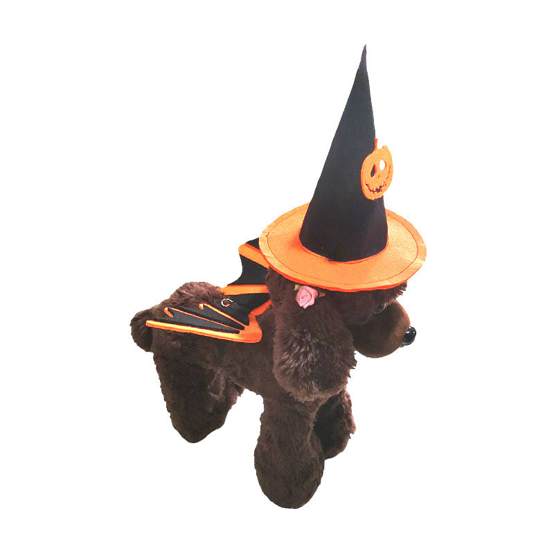 Halloween Pet Costume Bat Wings Bow Tie Hat Accessories — detail