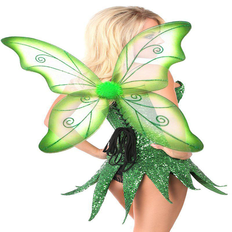 Christmas Halloween Costume Cosplay Cosplay Dress Fairy Wings — side view
