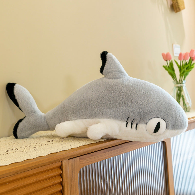 Shark Doll Cute Decorative Plush Toy — in use