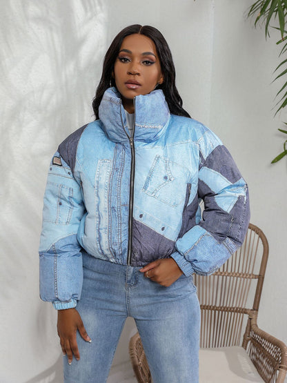 Jacket Denim Printing Cotton Coat Jacket — detail