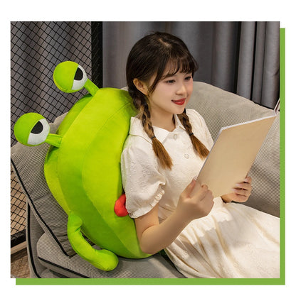Ugly And Cute Cute Frog Pillow Plush Toy Accompany Toy Doll Sausage Mouth Gu Gugu — side view