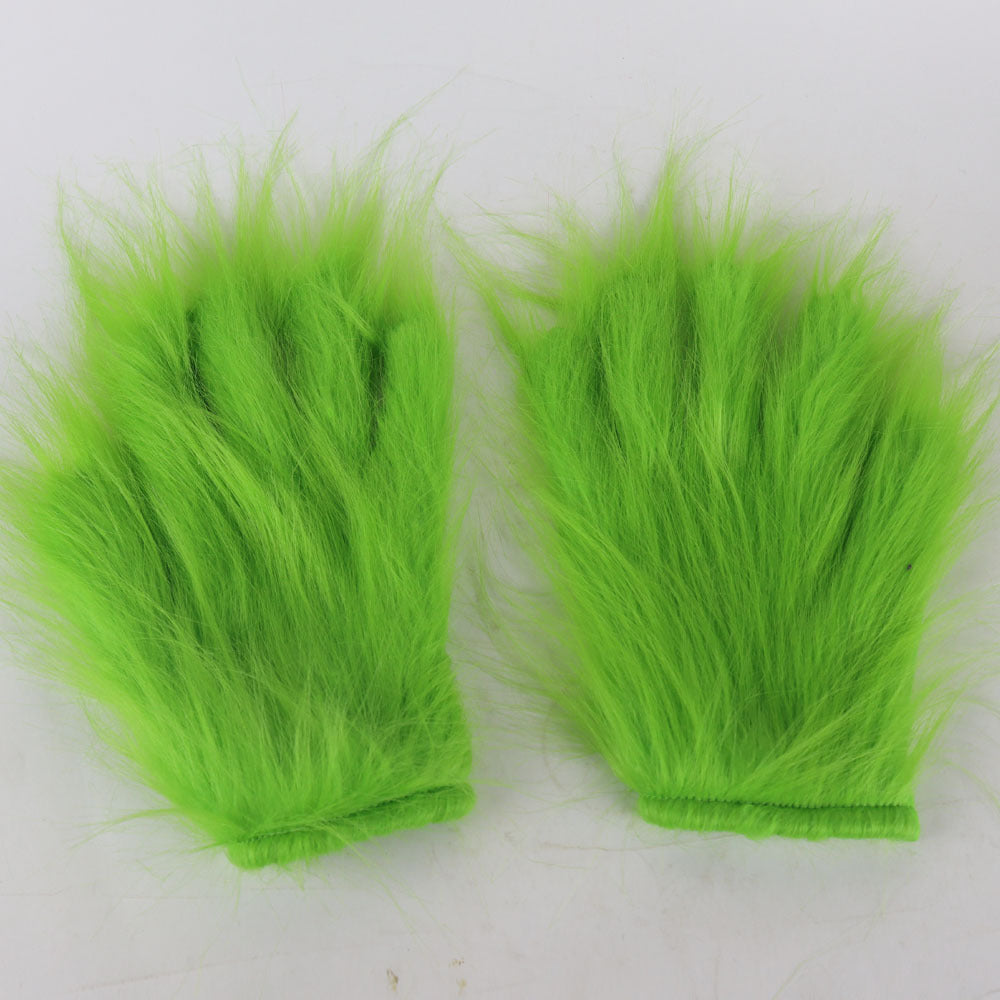 Christmas Mask Furry Gloves Cosplay Holiday Props Peripheral