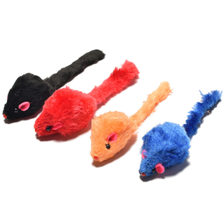 Fake mouse plush — side view