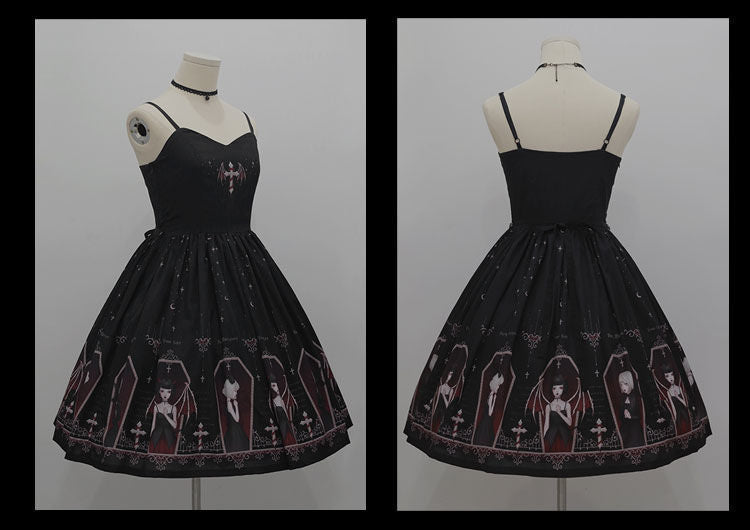 Lolita Gote Dress Lolita Suspender Dress — detail