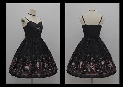 Lolita Gote Dress Lolita Suspender Dress — detail
