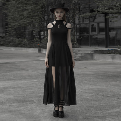 Women's Steam Punk Goth Simple Socialite Dress — in use