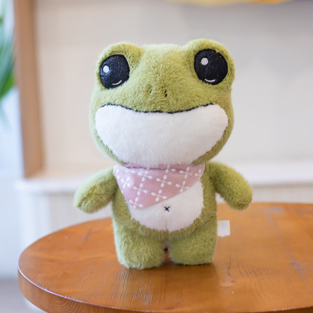 Cute Little Frog Doll Plush Toys — side view