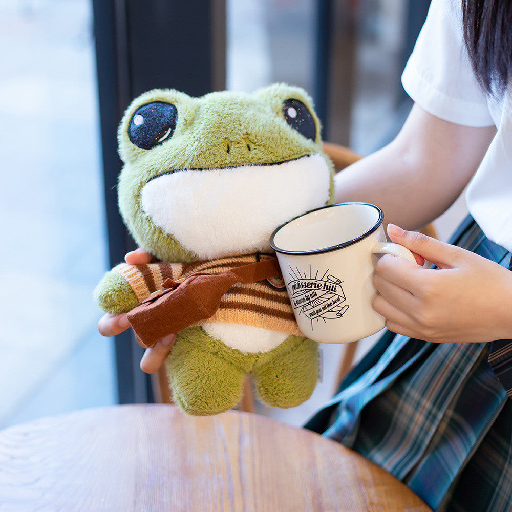 Cute Little Frog Doll Plush Toys — side view
