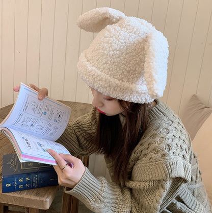 Cute Lambswool Plush Rabbit Ears Hat | Magic Stories