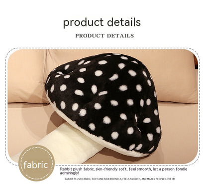 Cute Big Mushroom Shaped Leg Clip Sleeping Long Plush Pillow Living Room Backrest Pillow — detail