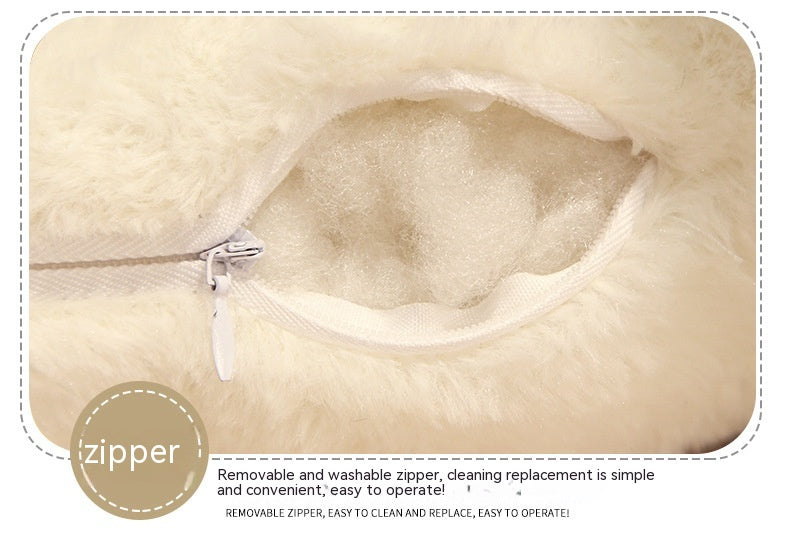 Cute Big Mushroom Shaped Leg Clip Sleeping Long Plush Pillow Living Room Backrest Pillow — scale reference