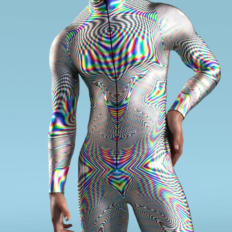 3D Digital Printed Cosplay One-piece Costume — in use