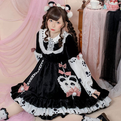 National Style Lolita Long Sleeve Dress — in use
