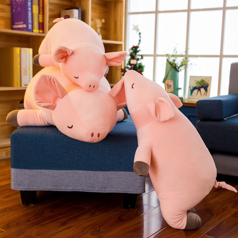 Pig pillow plush toy plush pig pillow plush pig pillow — back view