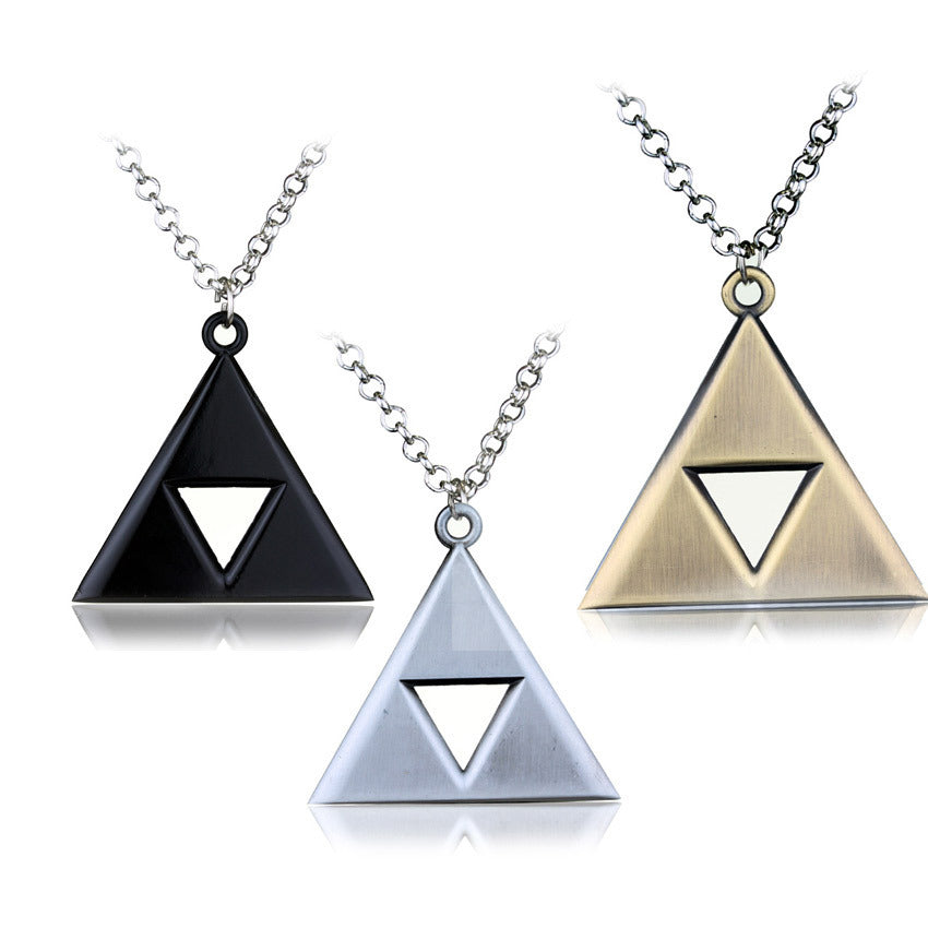 Triforce Triangle Necklace (The Legend of Zelda) — back view