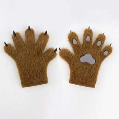 Handmade Cat's Paw Gloves Plush Meat Pad Cat Palm Props — side view