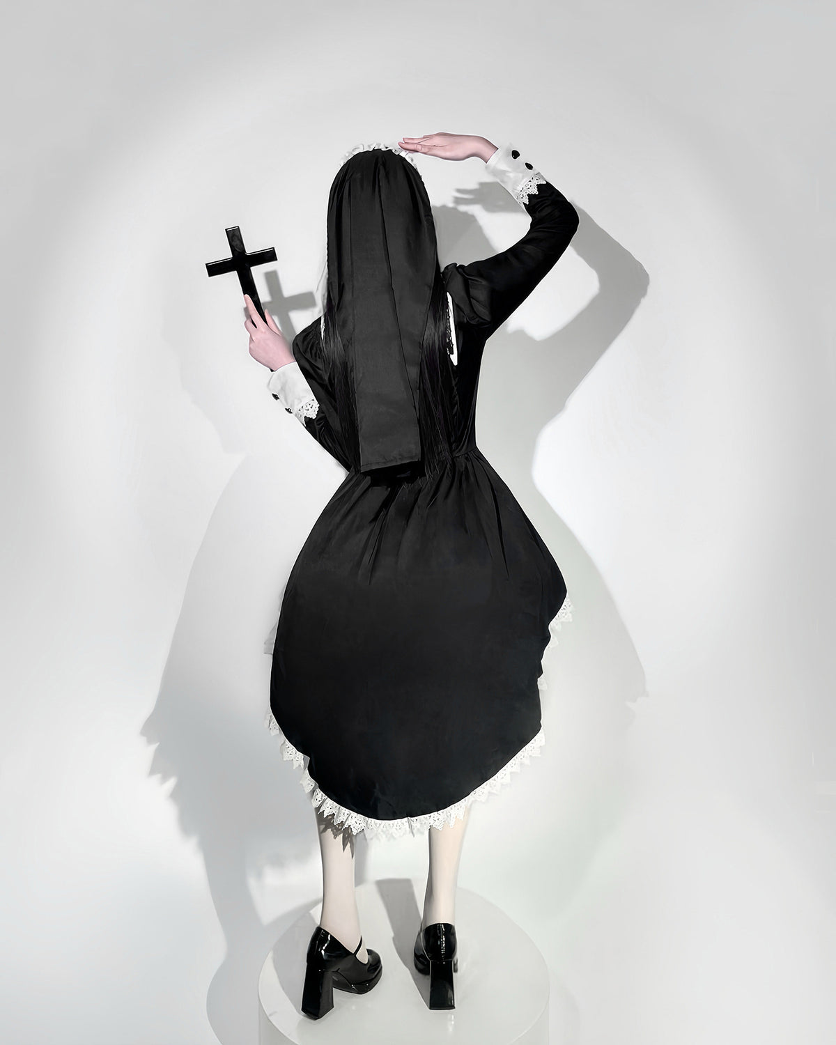 Dark-style Embroidered Halloween Nun Costume | Magic Stories
