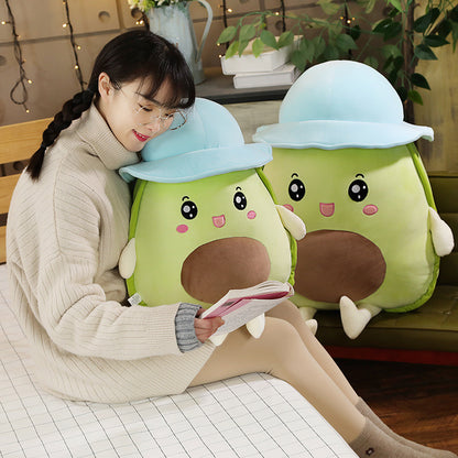 Avocado plush toy — side view