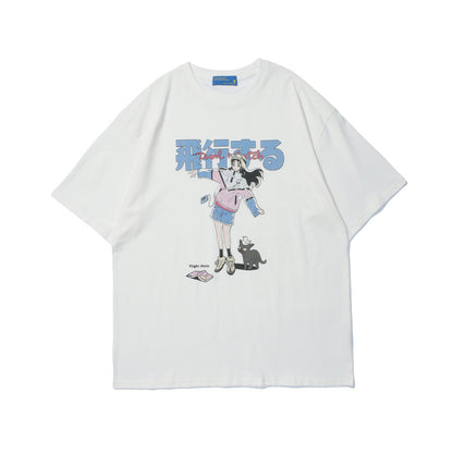 Men's Anime Print Short-sleeved T-shirt