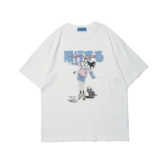 Men's Anime Print Short-sleeved T-shirt