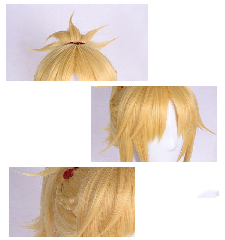 SUNCOS FGO Mordred cosplay wig — back view