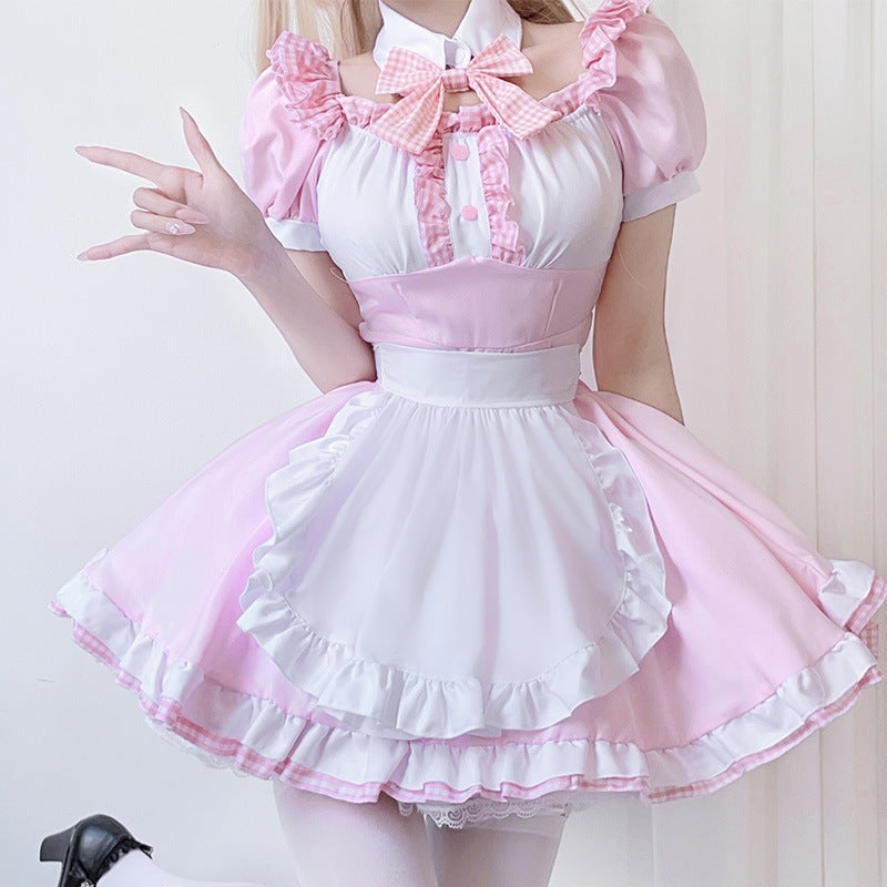Japanese Anime Maid Costume Cute Maid Ware Soft Girl Cosplay Cat Lolita — detail