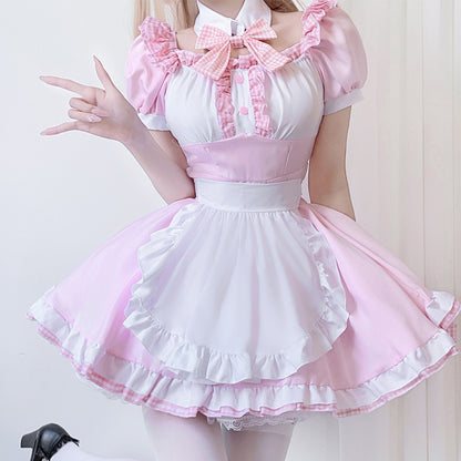 Japanese Anime Maid Costume Cute Maid Ware Soft Girl Cosplay Cat Lolita — detail