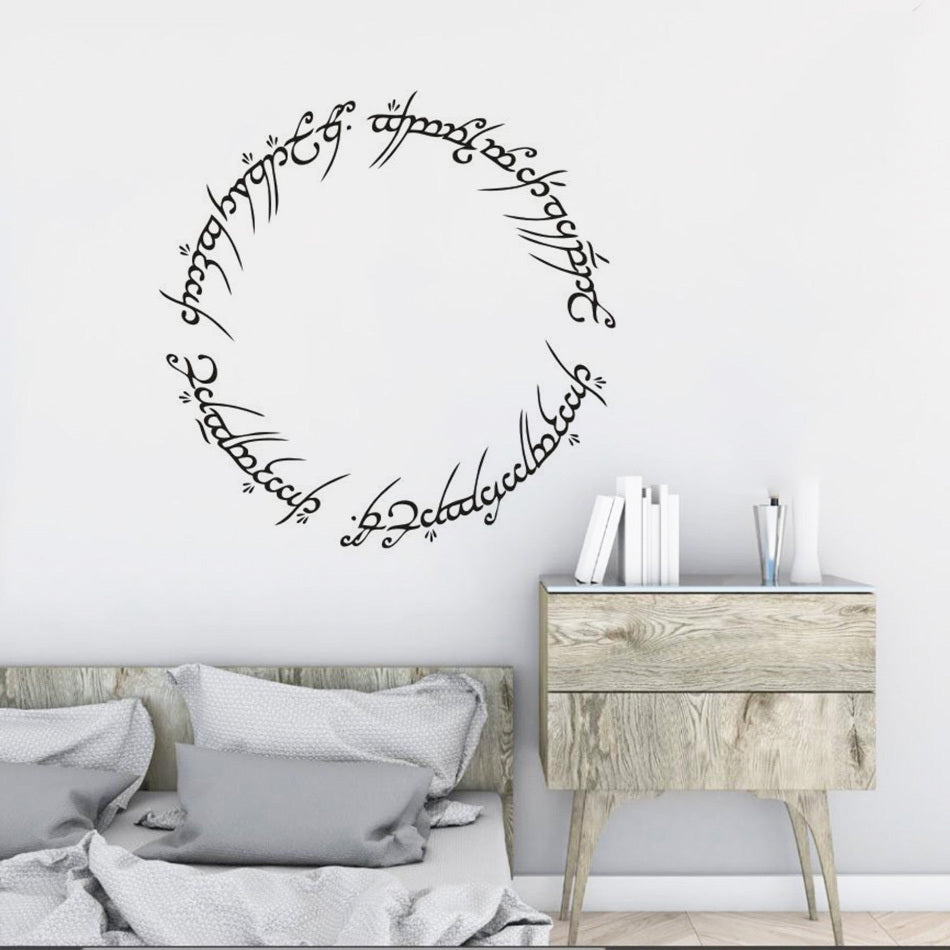 One Ring Vinyl Wall Sticker (Lord of the Rings) — back view