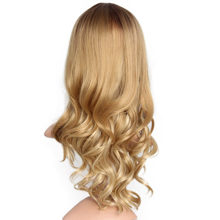 Wig foreign trade wig female gradient chemical fiber wig wig — back view