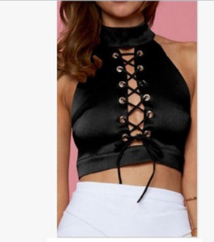 Overlord Lace Up Choker Top | Magic Stories