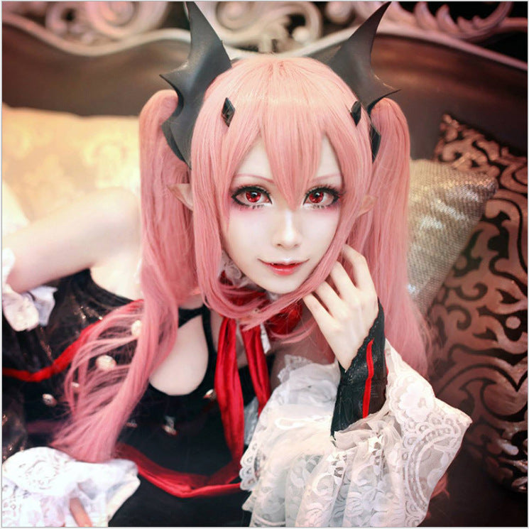 Seraph of the End Cosplay Duo — Seraph Cosplay Wig + Anime School Uniform Seifuku Set
