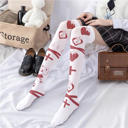 Printed Stockings Thin Female Lolita Over | Magic Stories
