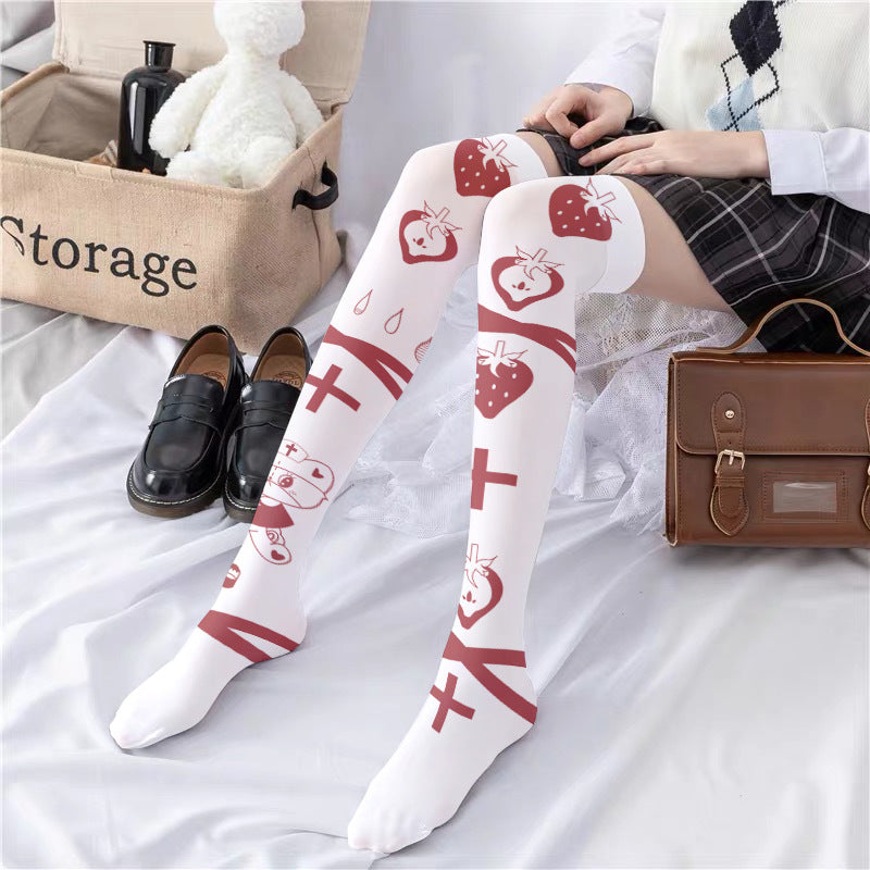 Printed Stockings Thin Female Lolita Over | Magic Stories