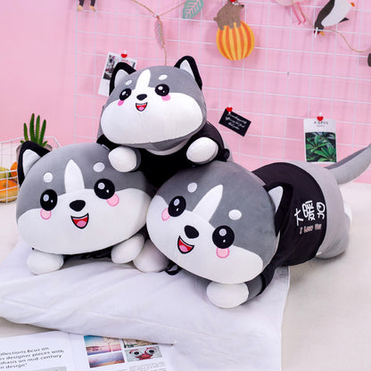 dog plush — side view