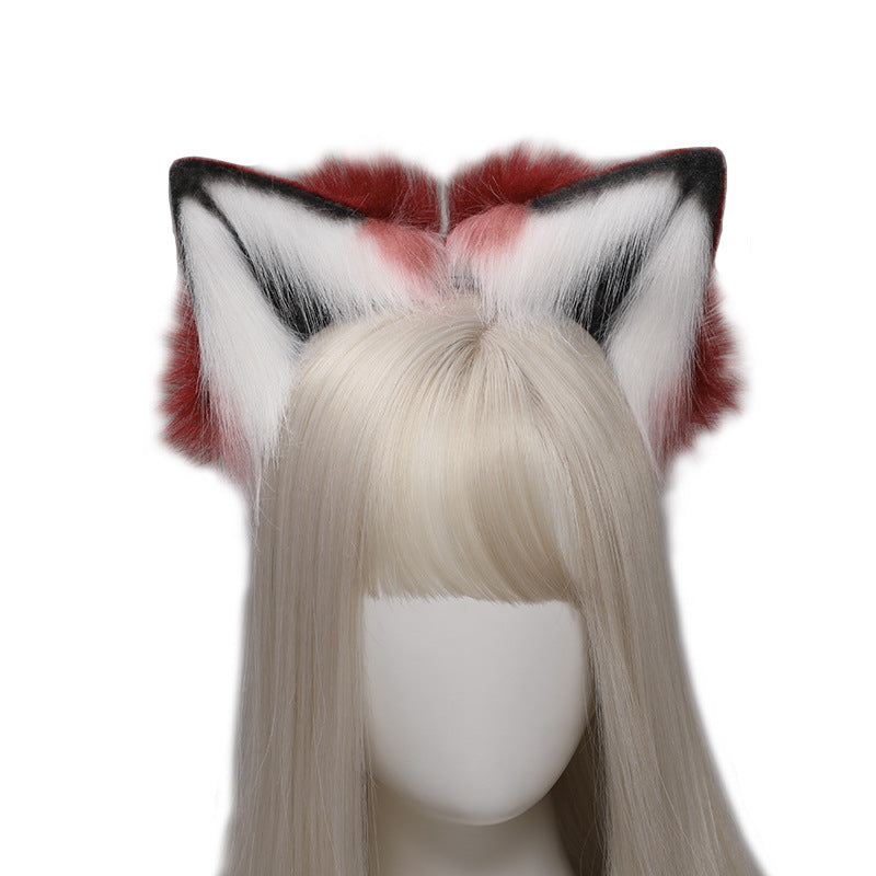 One Piece Dropshipping Handmade JK Headdress Lolita Headband Line Winder Fenille Cosplay Animal Ears Beast Tail — side view