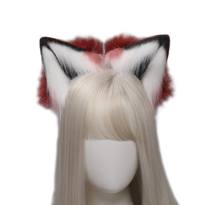 One Piece Dropshipping Handmade JK Headdress Lolita Headband Line Winder Fenille Cosplay Animal Ears Beast Tail — side view