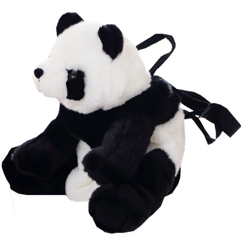 Plush panda backpack — detail