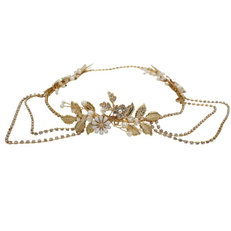 Chain bridal headband handmade bridal headband