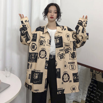 Streetwear Harajuku clothing ladies shirts — back view