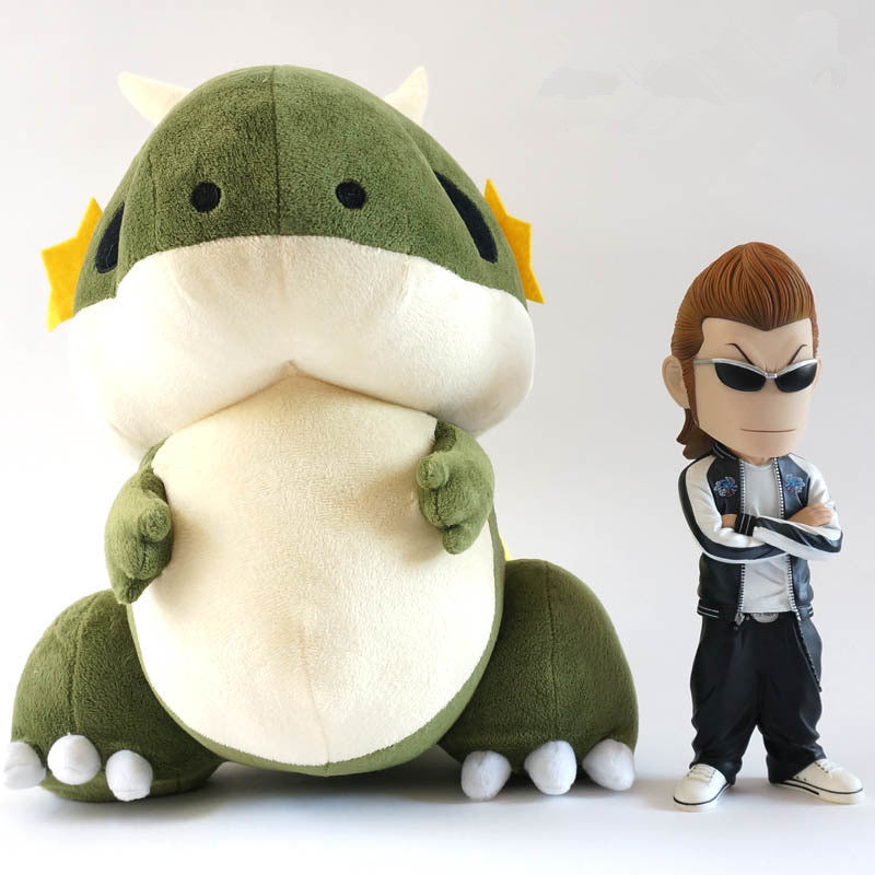 Dinosaur plush doll — Green, 30–60 cm — back view