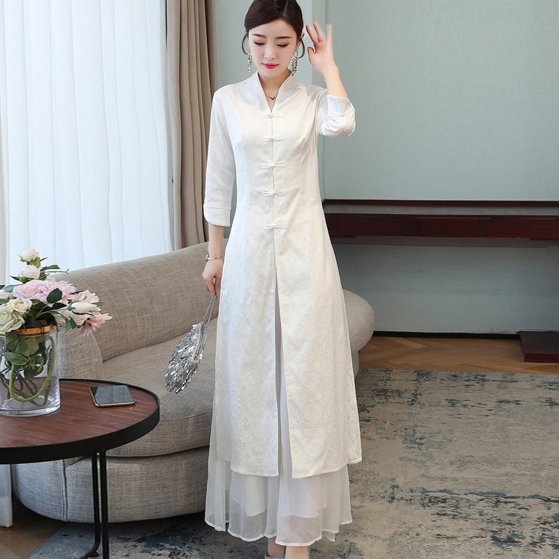 Cheongsam dress — back view