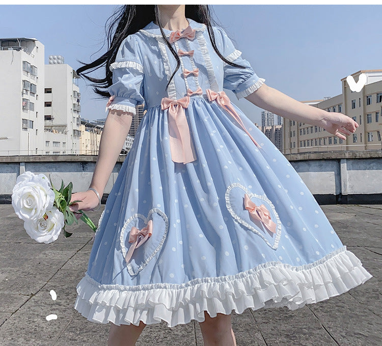 Summer sweet girl OP light Lolita everyday Lolita retro dress — side view