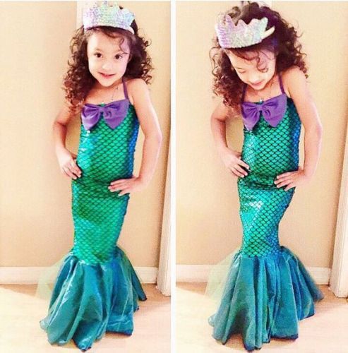 Mermaid costume child — side view