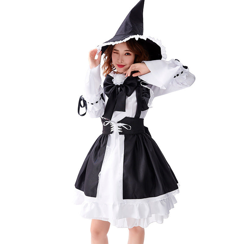 Witch androgynous maid dress — back view
