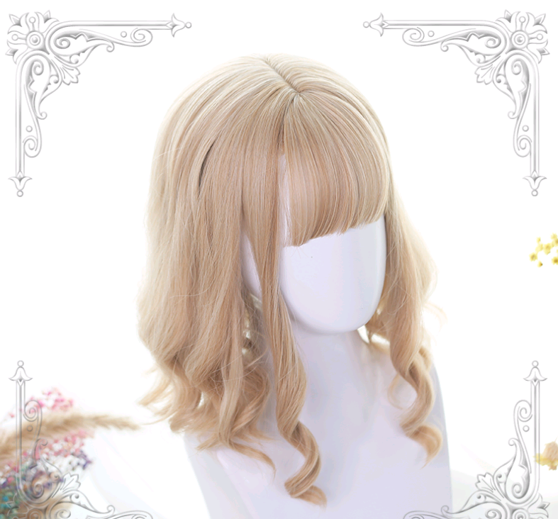 Lolita wig short hair Roman roll Lolita wig curly hair — detail