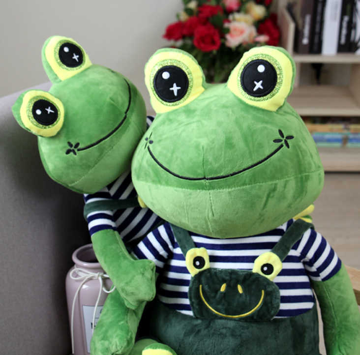 Teddy Frog Soft Stuffed Plush Toy — side view