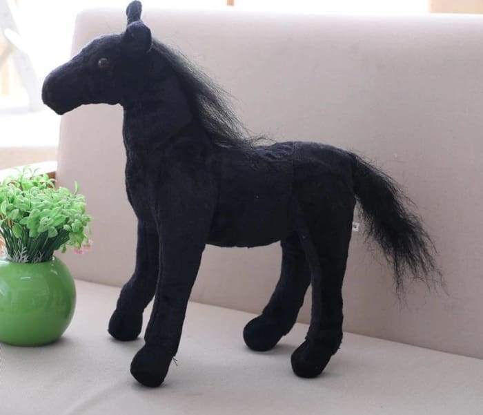 Plush Toy Doll Black Horse White Horse | Magic Stories