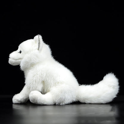 Simulation White Fox Arctic Fox Doll Plush | Magic Stories