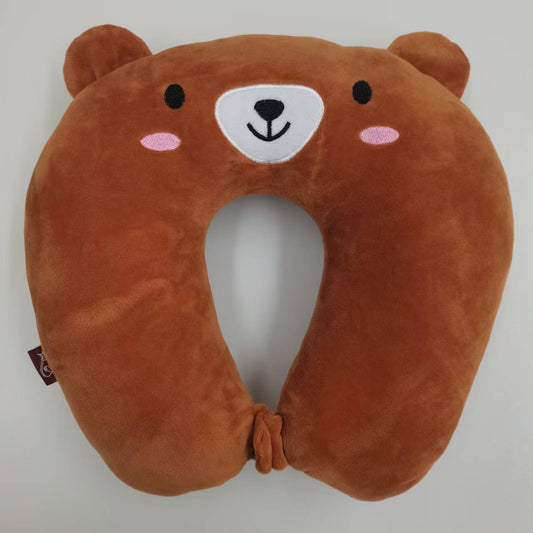Cute Dark Brown Bear UShaped Travel Neck | Magic Stories